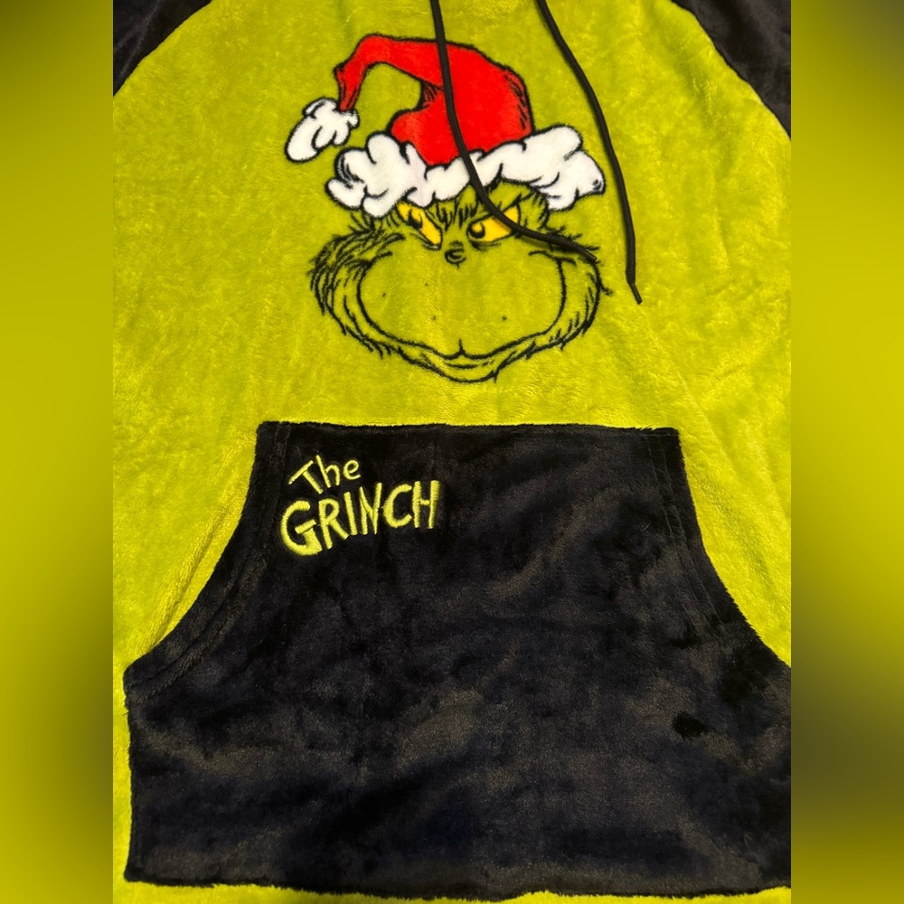 The GRINCH fleece hoodie dress XL NEW so soft